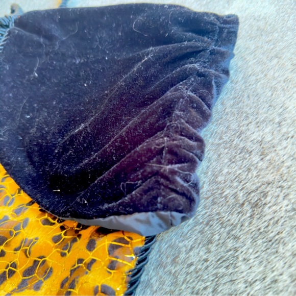 Shabby Cottage Christmas Stocking Leopard & Black Velvet Jingle Bells Paris Chic - Picture 4 of 13